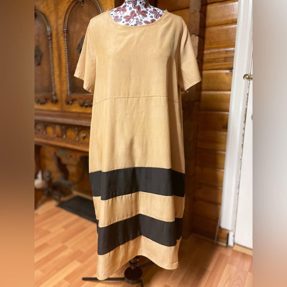 NWT O-newe MIDI Pocket Stripe Dress 2XL